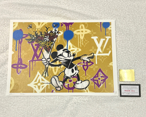 DEATH NYC ミッキーマウス ルイヴィトン LOUISVUITTON Banksy 世界限定100枚 Dismaland ポップアート アートポスター 現代アート KAWS