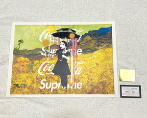 世界限定100枚 DEATH NYC バンクシー Banksy ヴィトン「Umbrella Girl」ゴッホ SUPREME ポップアート アートポスター 現代アート KAWS