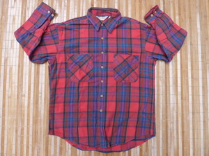 USED MADE IN USA 80's BIG MAC LARGE REGULAR 16-16 1/2 NECK レッド/ブルー