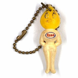 エッソガール ビンテージ キーホルダー Esso Girl Vintage Key Chain Holder Fob Porte オイル ガソリン 石油 Oil