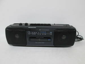 【0123i S8586】 Panasonic パナソニック RX-FS21 ステレオラジオカセットレコーダー ラジカセ ラジオ カセット ブラック 黒 通電OK