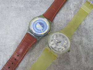 【0123n S8720】swatch スウォッチ 腕時計 2点 6131/5824 クォーツ 裏スケ