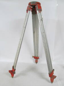 【0104i F8246】メーカー不明 アルミ三脚 測量機器 測量用三脚 平面 土木 工事 計測 測量 測定 現場 作業