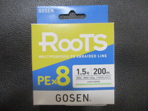 166　GOSEN　ROOTS PE×8　1.5号200ｍ巻き新品