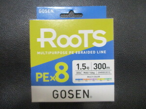 170　GOSEN　ROOTS PE×8　1.5号300ｍ巻き新品