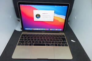 （969） Apple MacBook(Retina,12インチ 2015) Core M-1.1GHzデュアルコア RAM:8GB/SSD:256GB ゴールド