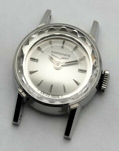 可愛い　婦人用　ロンジン　手巻き式腕時計　カットガラス　デッドストック品並の綺麗さです！