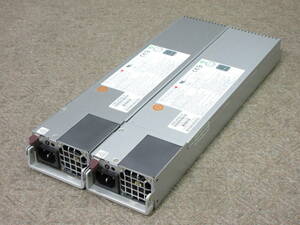 【2台セット】Supermicro 2000W 1U Redundant Power Supply (PWS-2K04A-1R) 電源ユニット (VT64 Workstation 取り外し品) No.T252