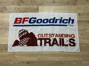 BF GOODRICH 特大フラッグ バナー 約150×90cm タペストリー 旗 ガレージ装飾 アメリカン アメ車 ホットロッド グッドリッジ プラド 