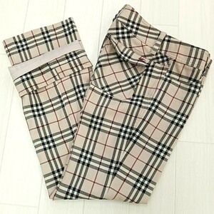 1 ★【商品ランク:B】バーバリーブルーレーベル BURBERRY BLUE LABEL ノバチェック タックパンツ size38 レディース ボトムス 婦人服