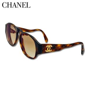 CHANEL Chanel here Mark tortoise shell style sunglasses glasses glasses lady's Brown 