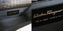 RKO401★Salvatore Ferragamo フェラガモ 2WAYチェーンショルダーバッグ　AQ-21 9629　黒　1/26★A_画像6