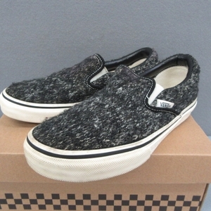 H111★VANS　V98CL SWEATER2 スリッポン 23.5cm グレー系★A