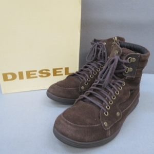 YSS4071★DIESEL/ディーゼル ハイカットスニーカー IDOL レザー スエード サイドジップ 28cm　1/10★A