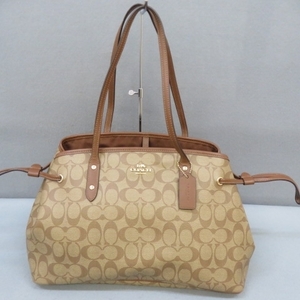 J331 ★ Coach Coach Tote Bag Signature PVC F57842 1/18 ★ A