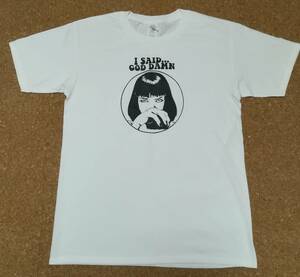 パルプフィクション・ユマサーマン・プリントTシャツ・白・L