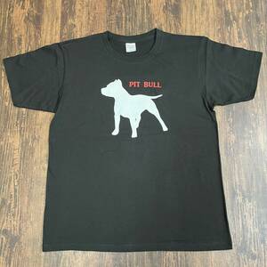 PITBULL・ピットブル・プリントTシャツ・黒・M