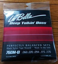 La Bella ５弦 ベース弦 760NB/Deep Talkin' Bass 060-135 Black Nylon Tape Wound_画像1