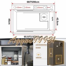 多機能ステンレス単碗キッチンワークステーション水槽多機能農舎水槽滝付きプルダウン蛇口と付属品一式75x45x22cm_画像7