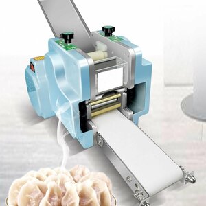 自動餃子の皮メーカーマシンステンレス鋼、商業春巻き/ピエロギ/ラビオリ/モモ、120W生地シーター餃子ラッパーマシン 80mm