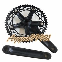 固定ギア自転車クランクセット49t 自転車チェーンホイールアクセサリー シングルスピード 道路自転車クランクセット_画像2