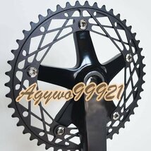 固定ギア自転車クランクセット49t 自転車チェーンホイールアクセサリー シングルスピード 道路自転車クランクセット_画像4