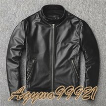 高級新品　本革　ラム革　バイクジャケット　メンズライダース　 レザー バイクウェア 革ジャン 黒 　S~4XL 選べる/3XL_画像6