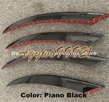 メルセデス ベンツ C クラス W205 C43 AMG C180 C200 15-18 フロントフォグランプカバーグリルスラットライトステッカーのPiano Black_画像1