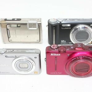 【カメラ4台まとめ売り】Nikon S9300・Panasonic DMC-TZ7 FX40・Olympus μ 1030 SW #0093-787の画像1