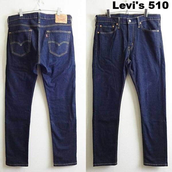 即決★ 送料無★ リーバイス　510　W88cm　スキニーデニム　ストレッチ　濃インディゴブルー　Sz.34　Levi's　G876