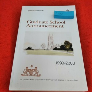 d-508 洋書 Graduate School Announcement プリンストン大学 大学院のお知らせ　1999-2000　※2