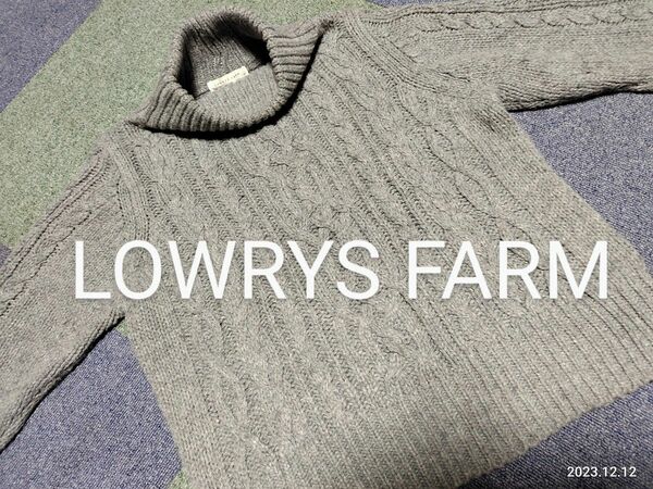 LOWRYS FARM/レディースＬサイズ/ウール混長袖セーター