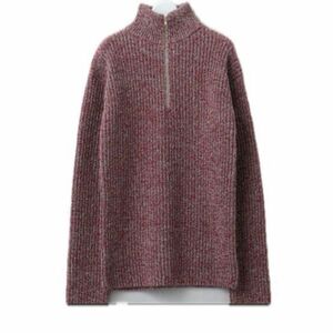 6(ROKU) COTON MOKU HALF ZIP KNIT/ニット セーター ウール