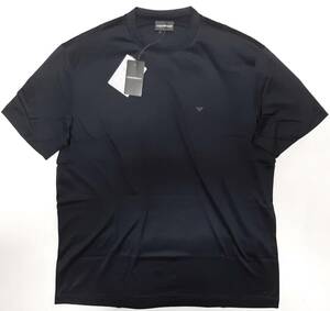 [ new goods ] EMPORIO ARMANI standard plain. Logo patch attaching [ men's * jersey short sleeves T-shirt ]*2023-24 year autumn winter model size :XL(52 corresponding ) * color : navy blue 