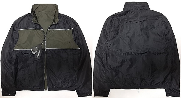 [新品] EMPORIO ARMANI　シャドーロゴ入りとなる【メンズ・ジャケットブルゾン】◆2021-22年秋冬モデル　サイズ：54(XXL相当)　◆色：黒