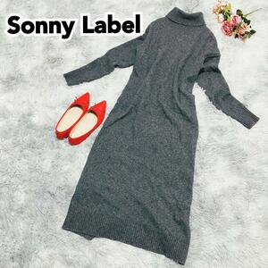 Sonny Label ニット ワンピース タートルネック ロング スリット