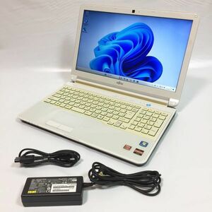 ★ブルーレイOK！爆速SSD搭載！★FUJITSU 富士通 LIFEBOOK AH53/H アーバンホワイト AMD A6-3420M/メモリ8GB/SSD128GB/Office/HDMI/BD/USB3