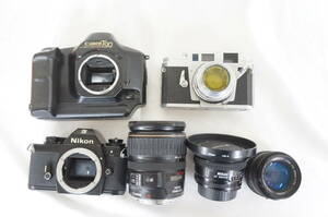 ニコン EM ブラック Canon T90 Konica ⅢA フィルムカメラ カメラレンズ 約6点 まとめてセット 7012228011