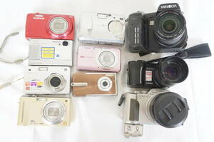 富士フィルム T500 パナソニック DMC-ZX3 ペンタックス Optio A40 Canon PC1060 等 デジタルカメラ 約10点 まとめてセット 5901306021
