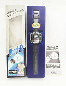 ビンテージ ・タカラ WATCH Q・WATCH ROBO ウオッチロボ 1984年 動作確認(新品電池交換）メタリックブラック　新品未使用極上品