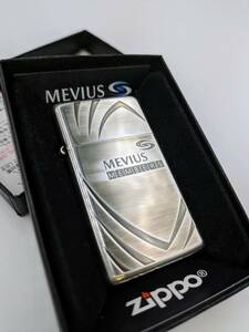 【未使用品】〈限定500個〉 ZIPPO ジッポ MEVIUS メビウス 2014年製 ARMOR SLIM アーマー スリム 希少品 ケース 保証書付き オイルライター