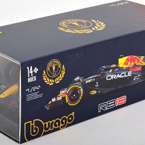 Burago 1/24 Red Bull RB18 GP Abu Dhabi World Champion 2022 Verstappen レッドブル フェルスタッペン ブラーゴの画像4