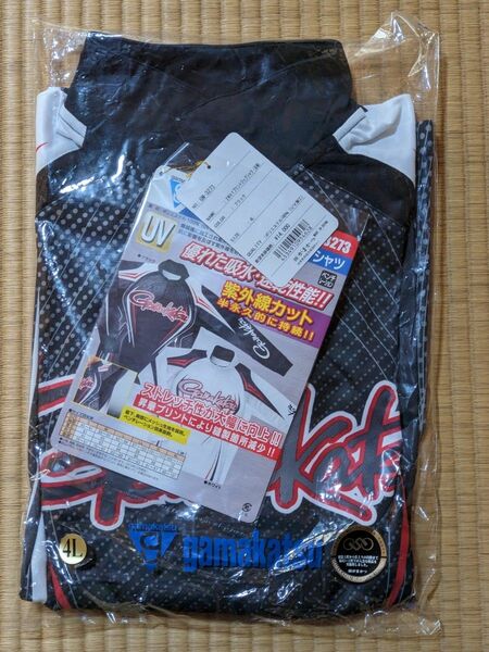 がまかつ(Gamakatsu)_2WAYプリントジップシャツ(長袖) ブラック 4L_GM3273