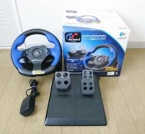 Logicool/ロジクール GT FORCE ハンコン PS2 ステアリングコントローラー★通電確認済