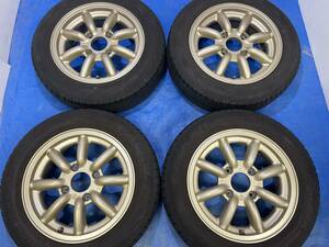 ■レア当時物WATANABEワタナベRS8RS-8_14x5J+40_114.3/4FALKEN165/65R14カプチーノAZ-1キャラセルボアルトワークスキャリィ旧軽自動車