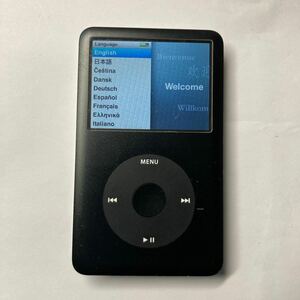 iPod classic 80GB→ SSD128GB&バッテリー交換　　iTunes同期左右音出しOK 　表面綺麗め　画面に保護シール付き