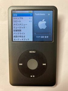 iPod classic 120GB→ SSD128GB&バッテリー交換　　iTunes同期左右音出しOK 　フロントパネル新品に交換済み