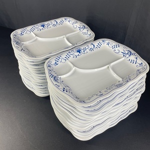 プラスチック製食器 プレート 大量 おまとめ 約32枚 YAMATO PLASTICS / THREE LINE / MELAMINE WARE / JAPAN 現状品 欠け箇所あり