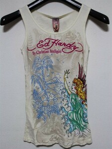 エドハーディー ed hardy レディースタンクトップ マーメイド W01AOPS298 オフホワイト 新品