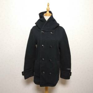 981 хорошая вещь URBAN RESEARCH DOORS дверь zf- dead пальто оттенок черного размер 38 шерсть полиэстер защищающий от холода осень-зима USED б/у одежда мужской 